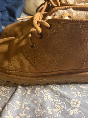 UGG Chestnut Brown Shearling-Lined Lace-Up Boot